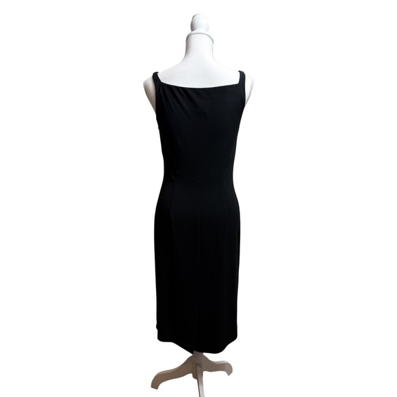 Alex Evenings Midi Dress Sleeveless Black Party Cocktail Dress Size 6 - Picture 2 of 7